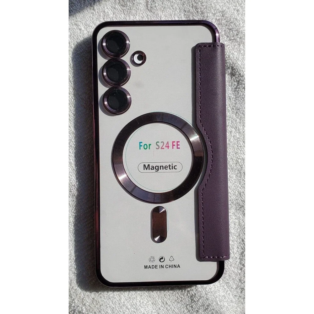 Samsung S24 FE magnetic phone wallet case - purple - 0339